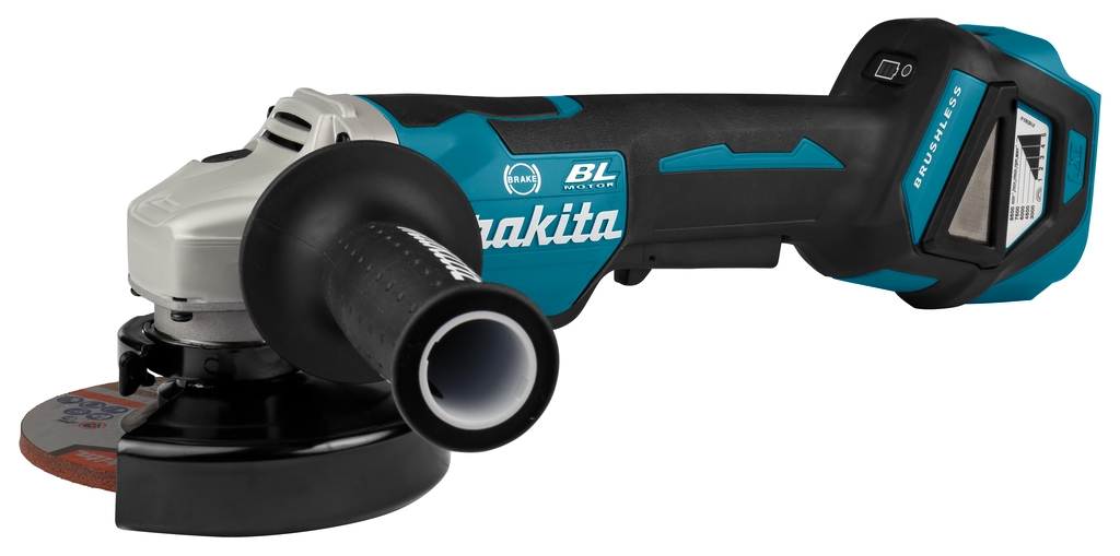 Makita DGA518ZJU 18V Vinkelsliber 125 mm (AWS) med bremse. I æske ekskl. batterier og oplader.