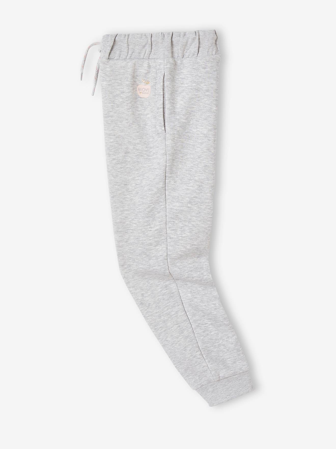 Pantalon jogging Basics fille gris clair chine