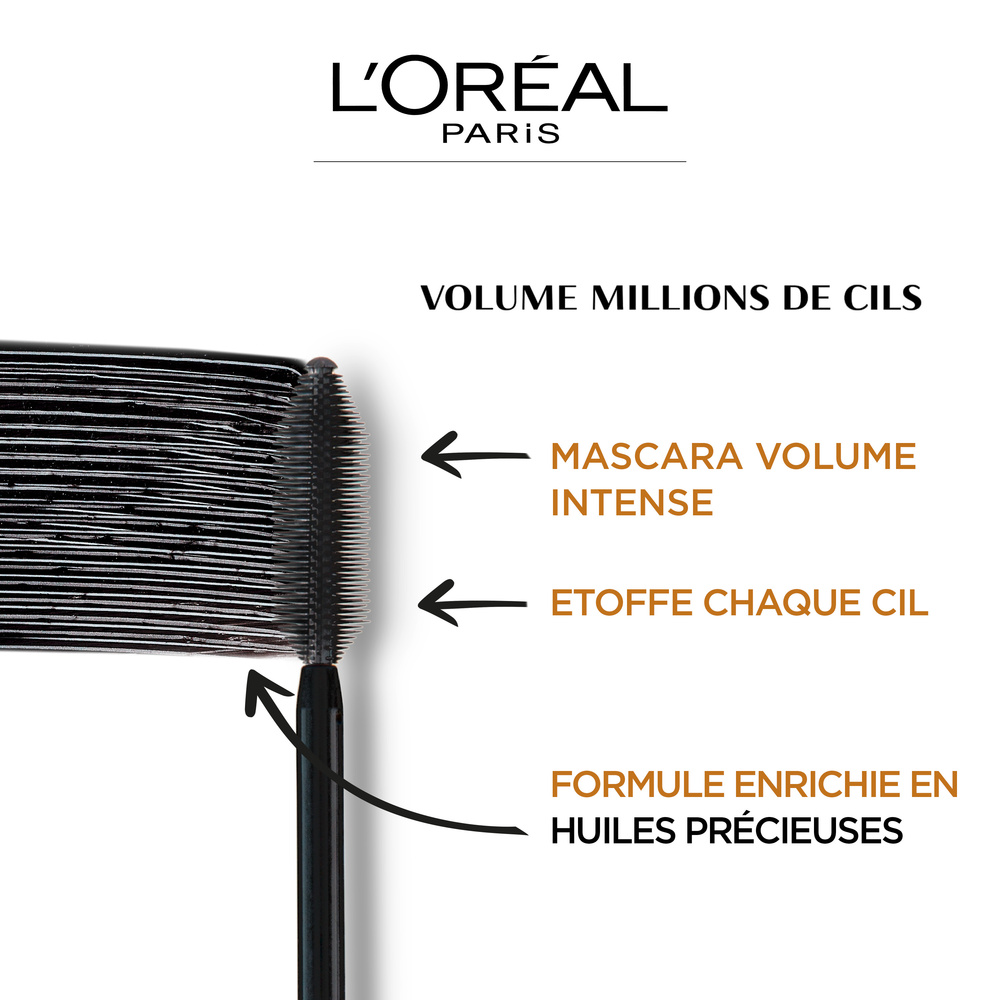 L'Oréal Paris Mascara Volume Millions de Cils Noir Wat erproof