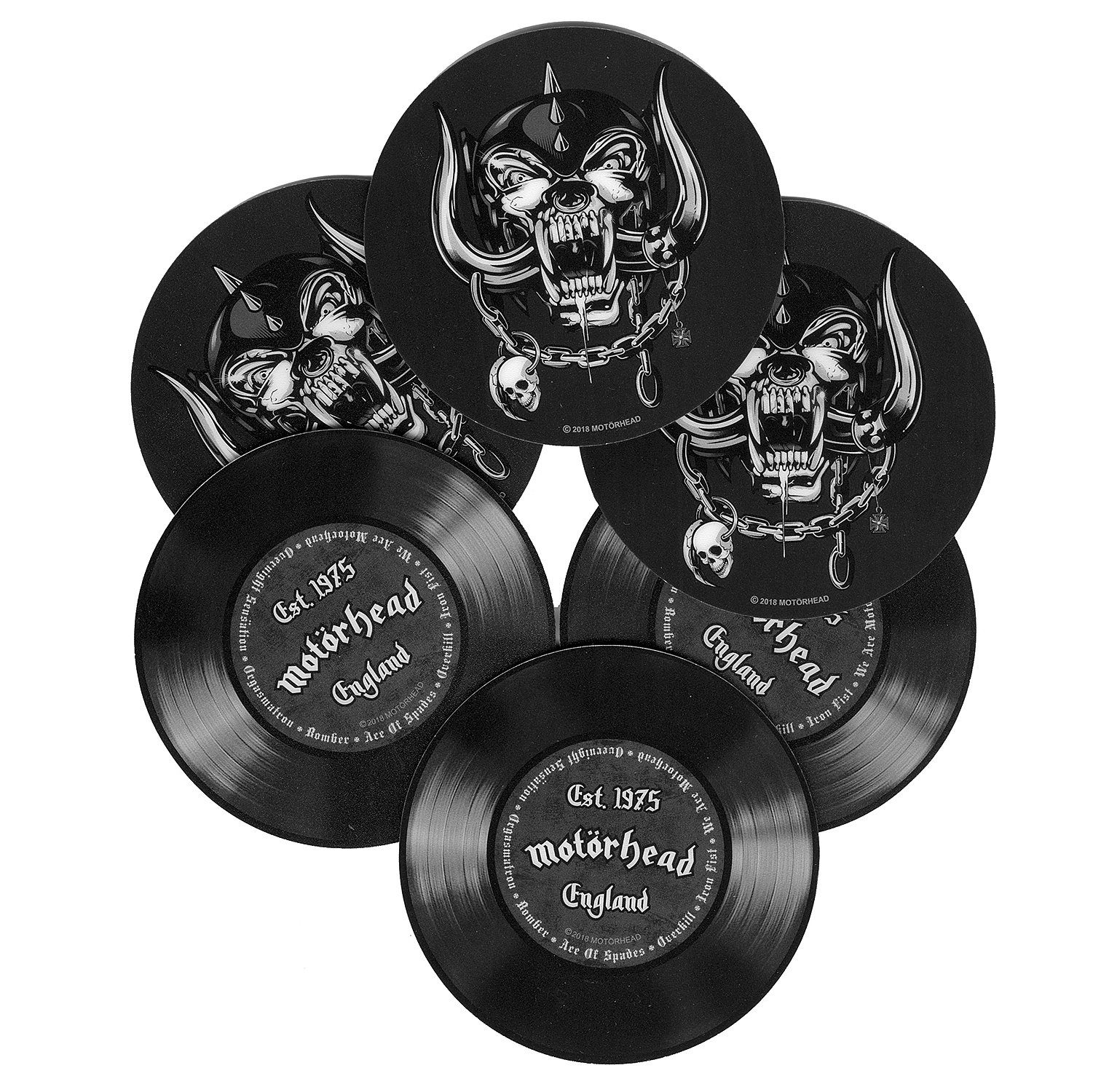 Close Up Backform Motörhead Schallplatten Untersetzer 6-teilig