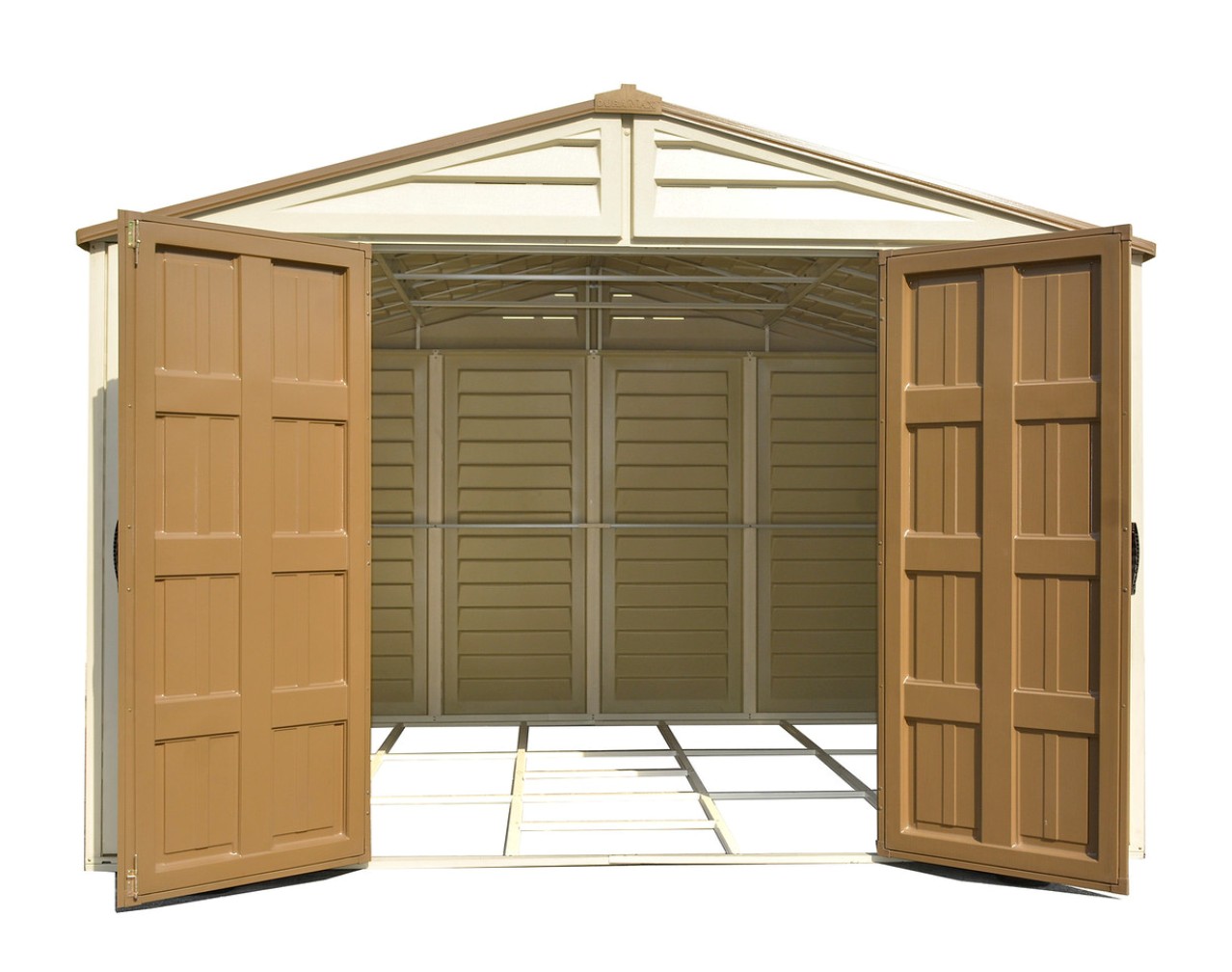 Duramax Kunststoffgerätehaus Duramax WoodBridge Plus 10 m² mit Bodenrahmen (Model 40224 -10x10´)