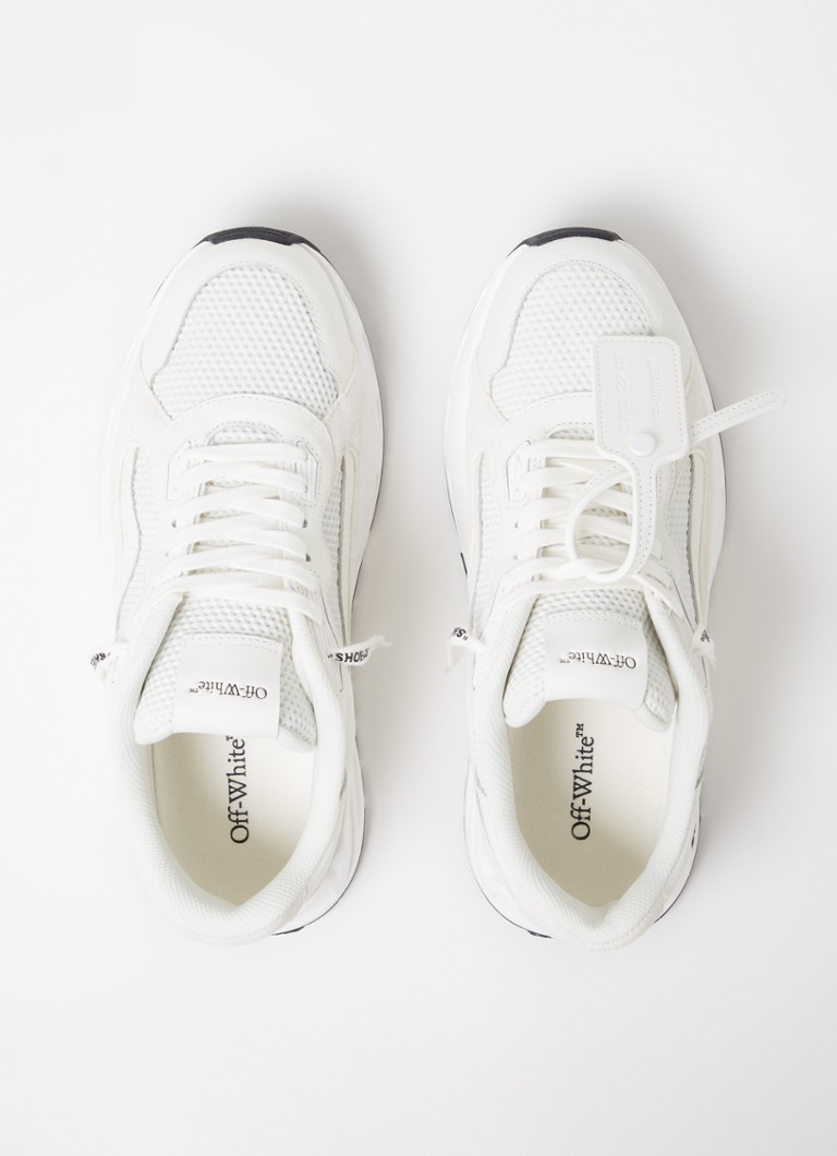 Δερμάτινα sneakers Kick Off Runner σε υπόλευκο χρώμα με σουέτ λεπτομέρειες