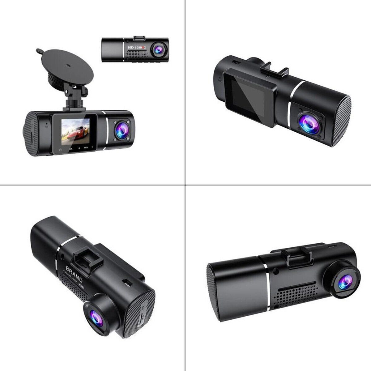 yozhiqu Neuer 1,5-Zoll-HD-Fahrrekorder Dashcam (Duale Aufnahme von 1080P High-Definition-Auto-DV vor und im Auto)