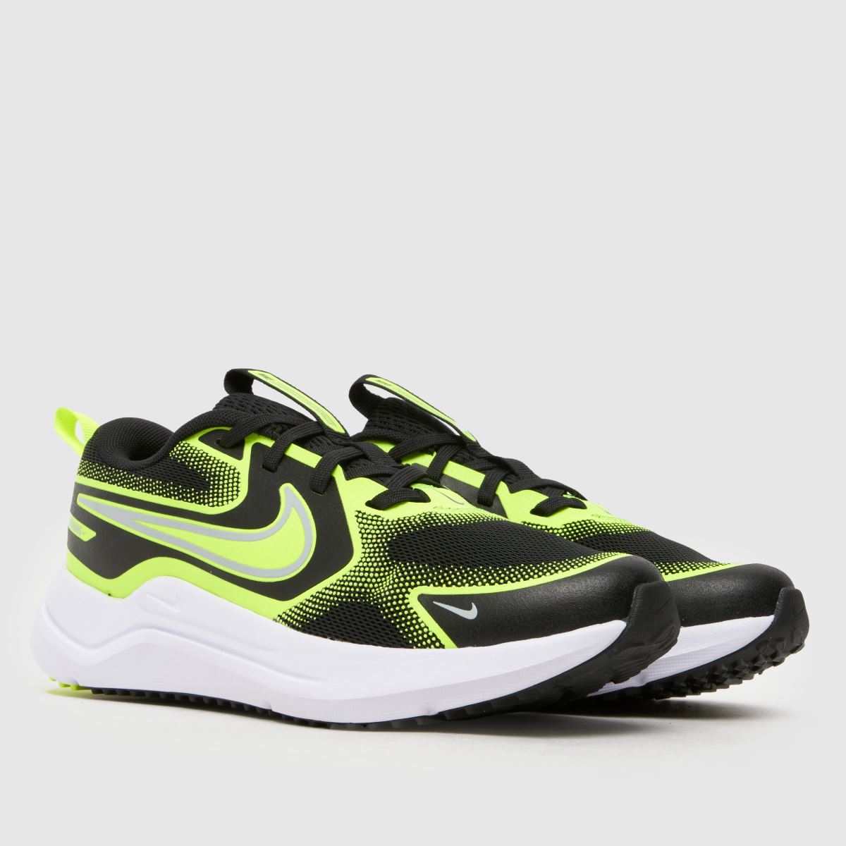 Nike svarta och gröna Cosmic Runner-skor för barn