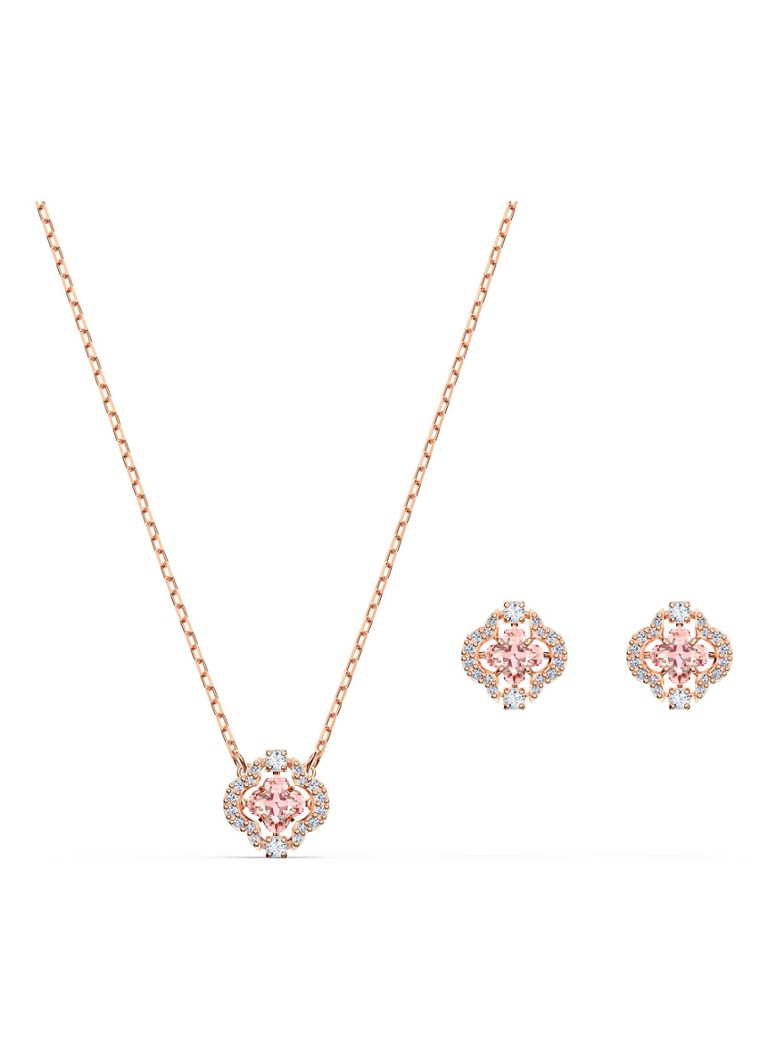 Set Swarovski Sparkling DC composto da collana e orecchini a lobo impreziositi da cristalli