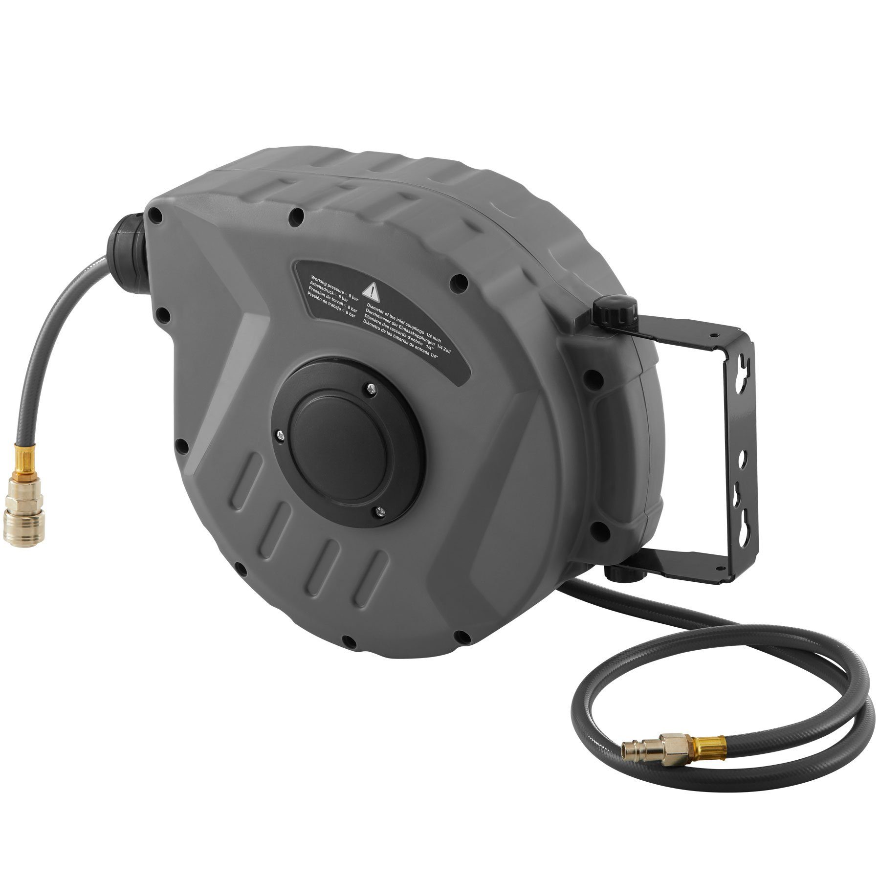 tectake Schlauch Druckluftschlauch mit Trommel