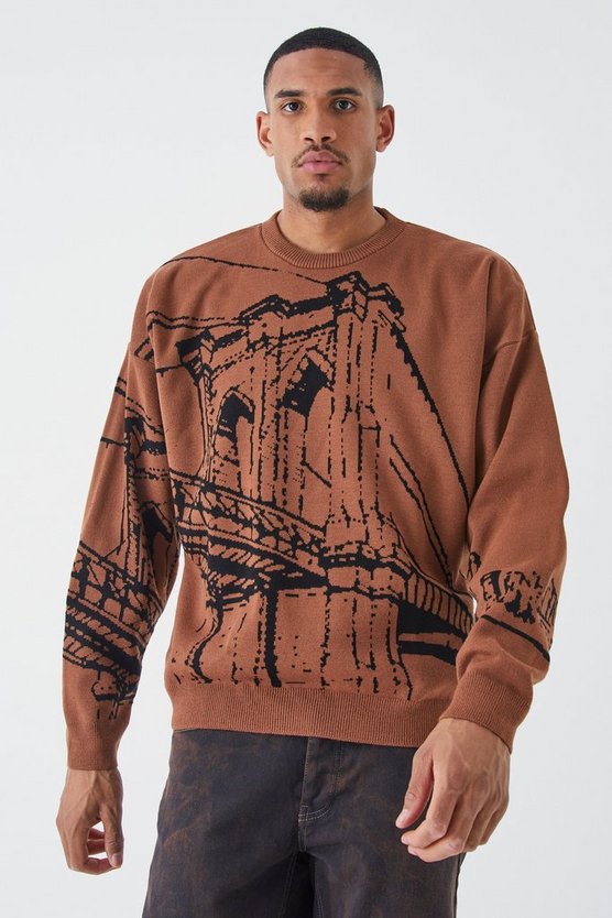 Tall Oversize Pullover mit Print
