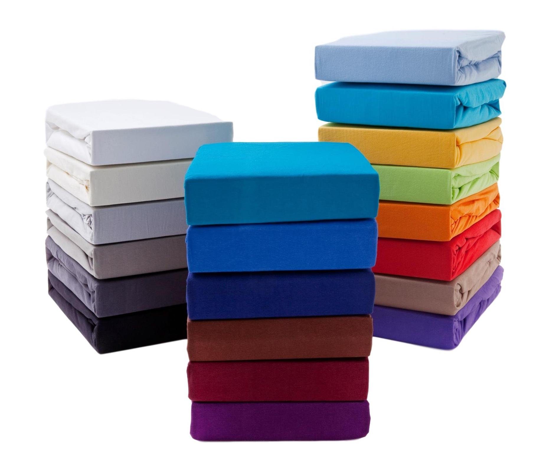 Spannbettlaken Premium Boxspringbett Spannbetttuch ideal für Wasserbett und Boxspringbett, Extra dicker Stoff mit Rundumgummizug, Hometex Premium Textiles, Jersey, Gummizug: Rundumgummizug, Boxspringbett Premium Qualität 190 g/m², Gekämmte Baumwolle