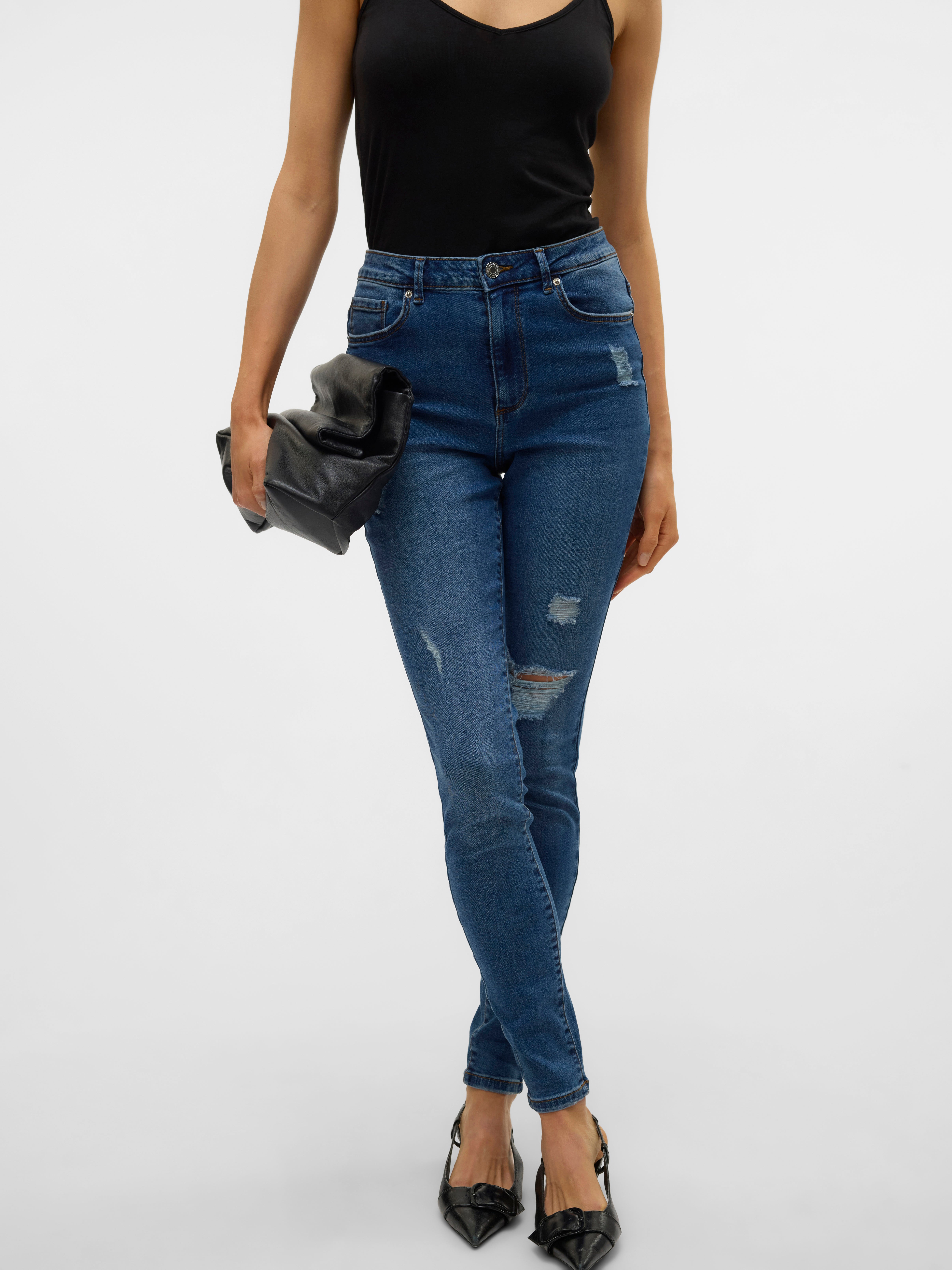 VMSOPHIA Hohe Taille Skinny Fit Jeans