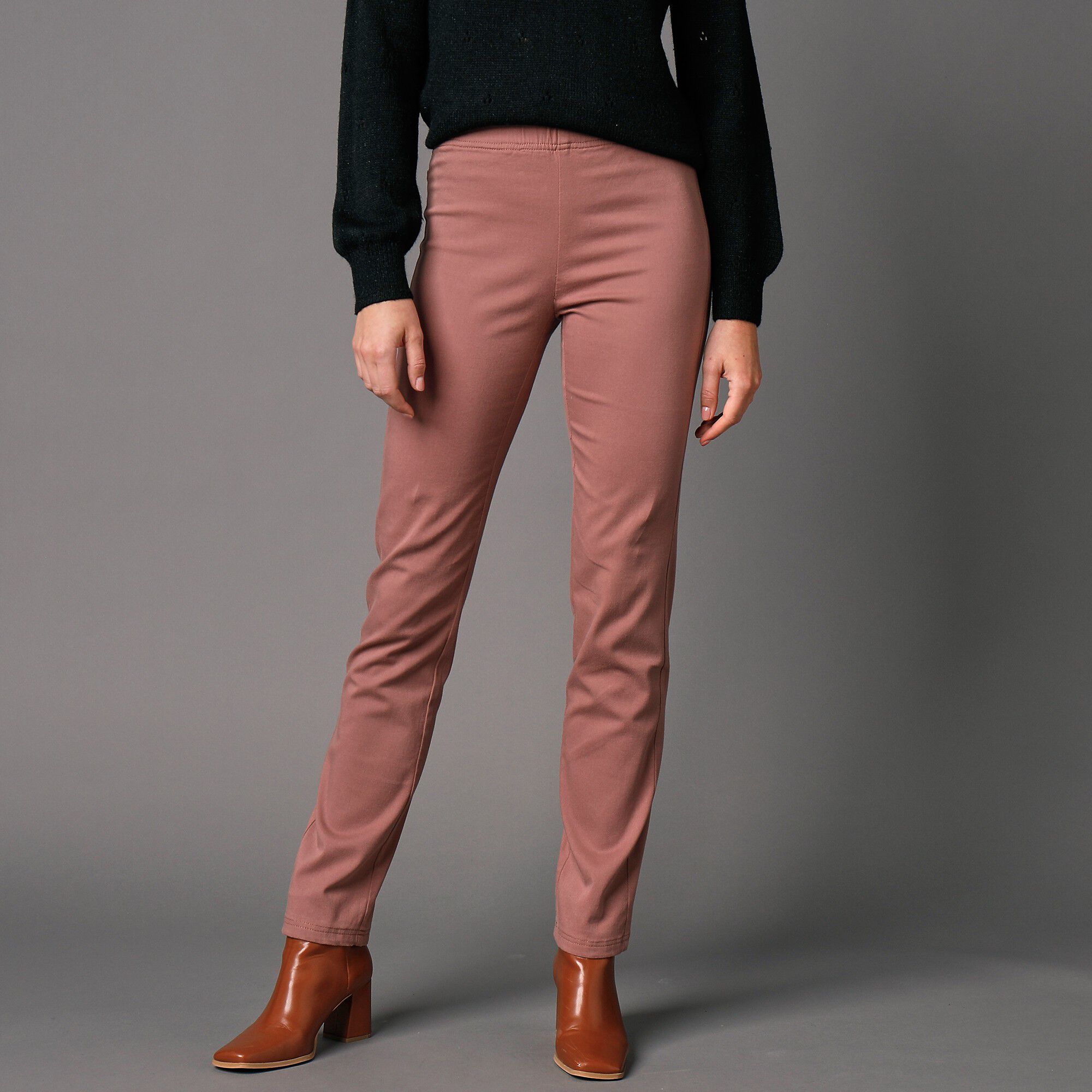 Pantalon sculptant effet ventre plat taille élastiquée