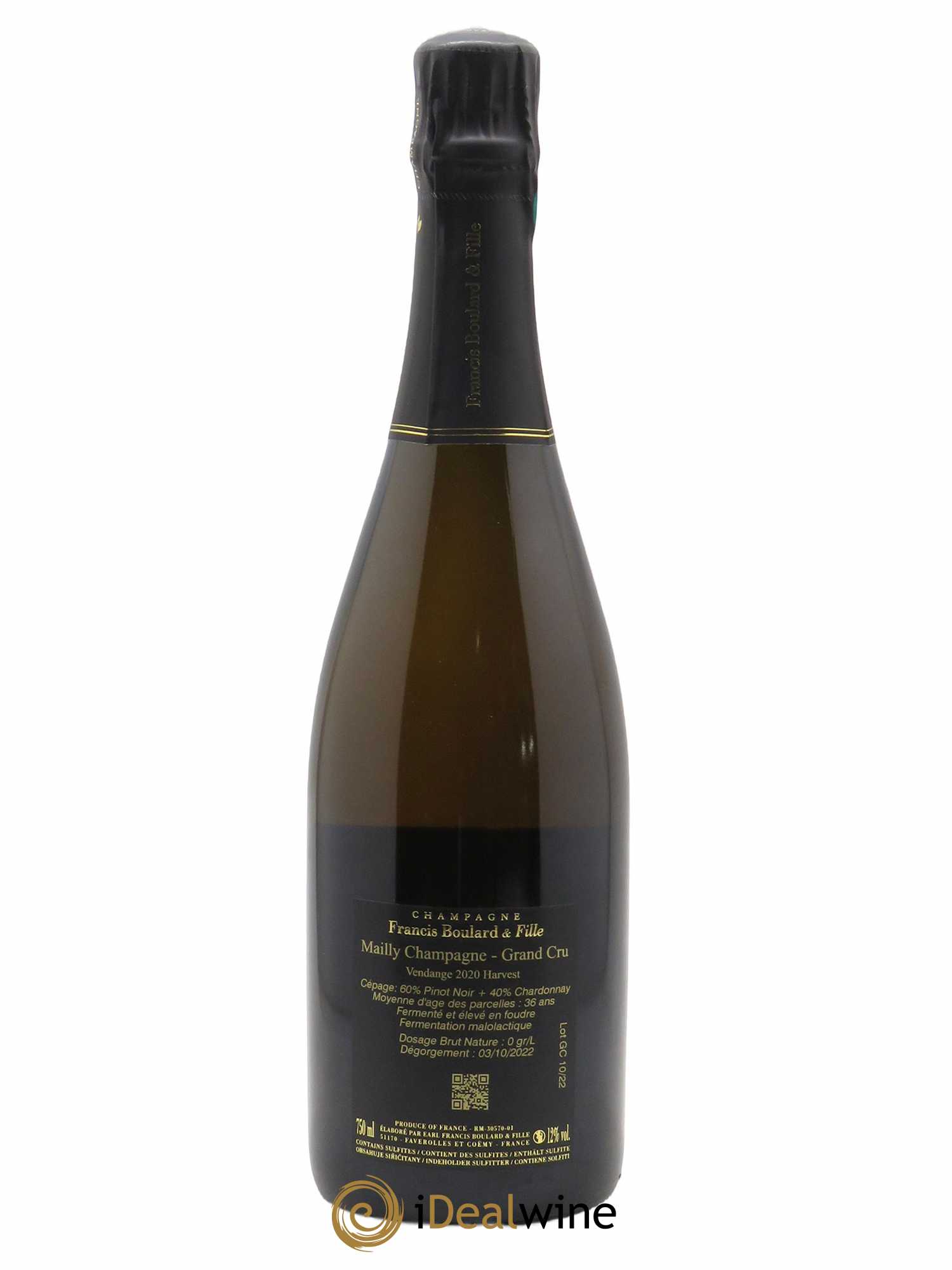 Mailly-Champagne Extra Brut Grand Cru Francis Boulard   - Lot de 1 Bouteille