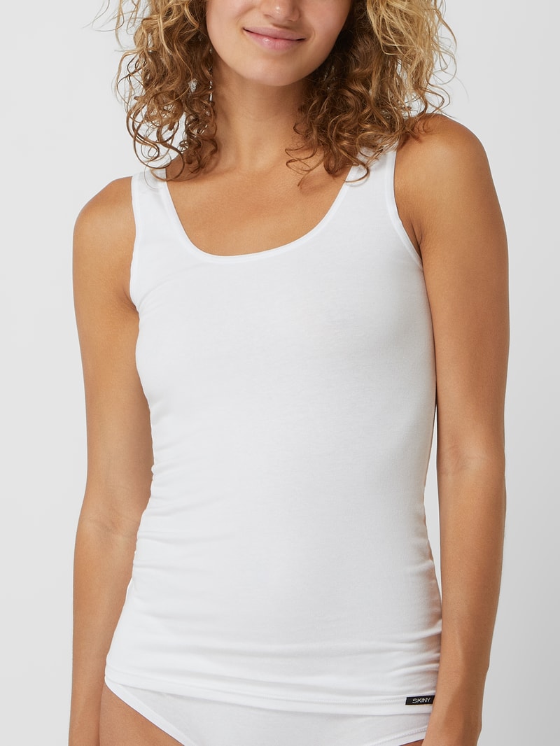 Tanktop im 2er-Pack in weiß