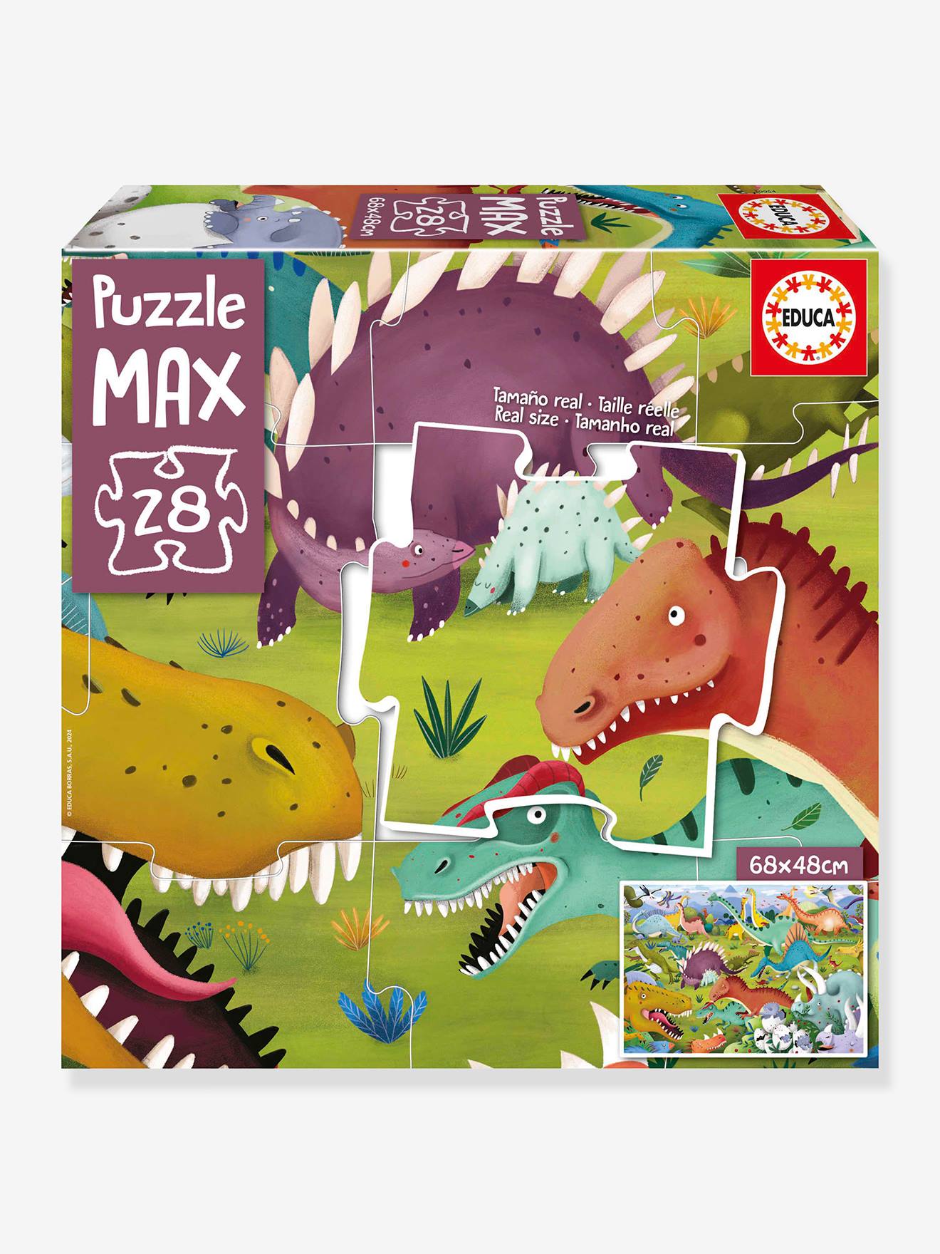 Educa Kinder XL-Puzzle DINOSAURIER EDUCA, 28 Teile - mehrfarbig