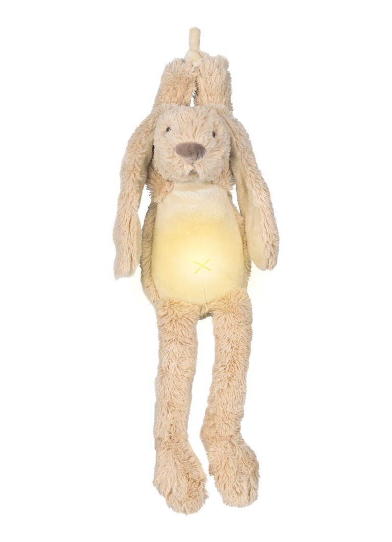 Peluche musicale Richie le lapin cheval joyeux avec veilleuse, 34 cm