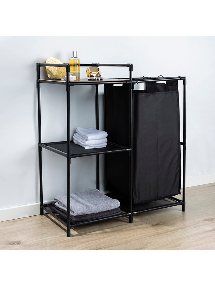 Nordheim Wäscheregal in Schwarz - (B)69 x (H)77 x (T)36,5 cm günstig kaufen onesize