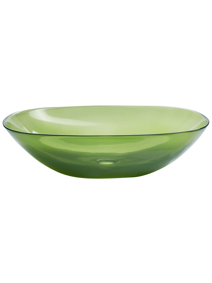 Beliani Waschbecken MOENGO in Transparent/Grün - (W) 54 x (H) 15 x (L) 36 cm günstig kaufen onesize