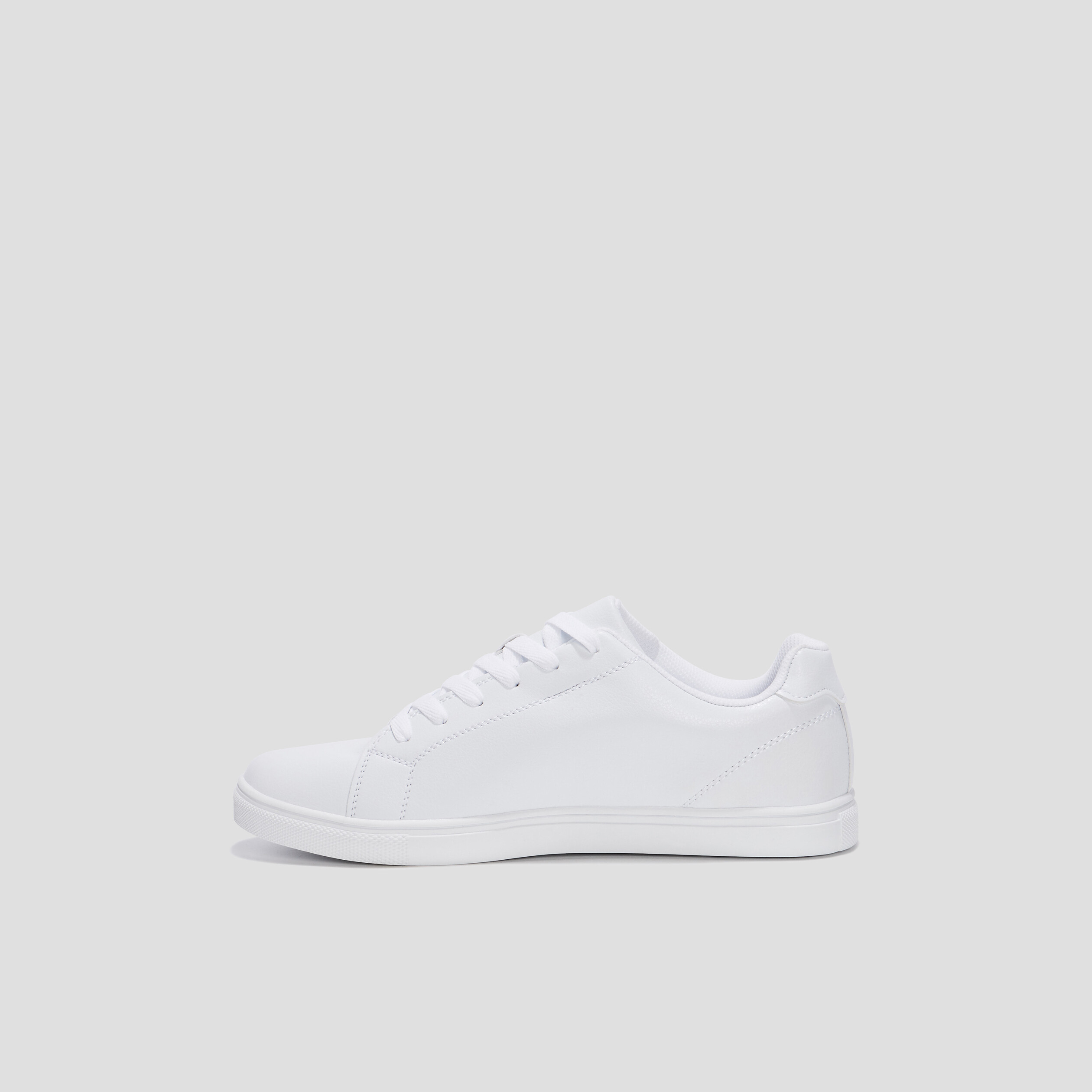 Baskets plates blanc homme | La Halle