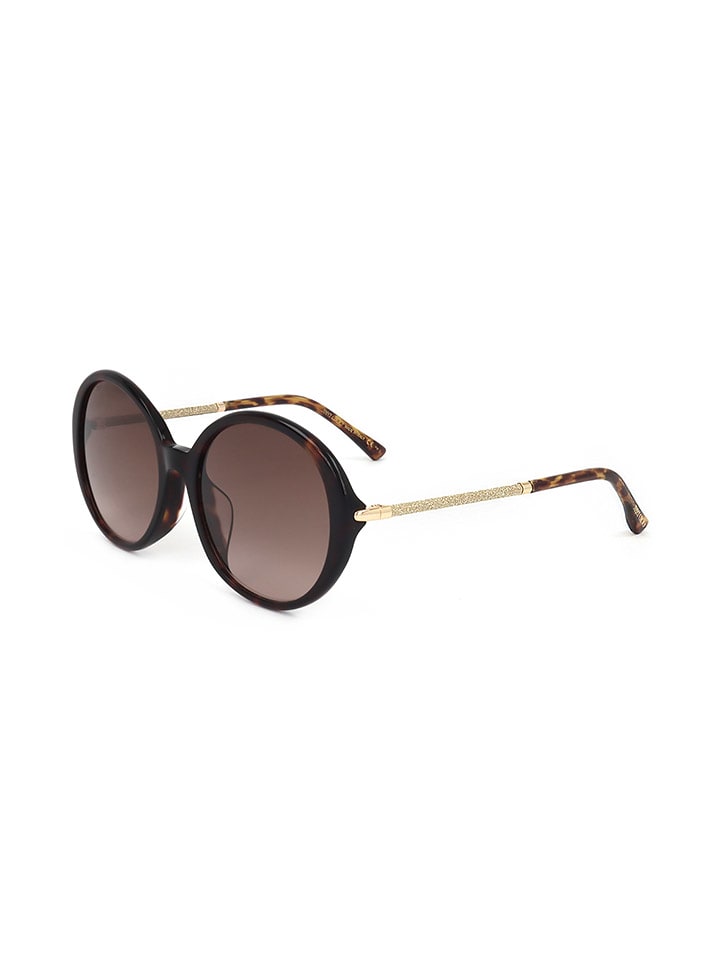Jimmy Choo Damen-Sonnenbrille in Gold/ Braun günstig kaufen 57