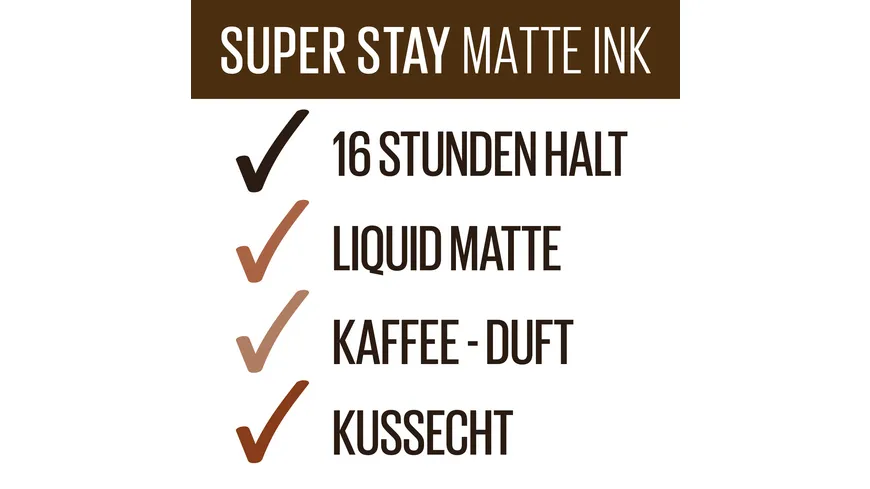 MAYBELLINE NEW YORK Lippenstift SuperStay Matte Ink Coffee 5 ml 260 - Hazelnut Hypnotizer