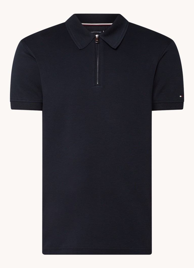 Tommy Hilfiger polo majica regularnog kroja s patentnim zatvaračem do pola i logotipom