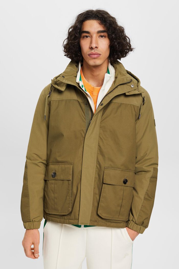 Utility-Jacke mit abnehmbarer Kapuze