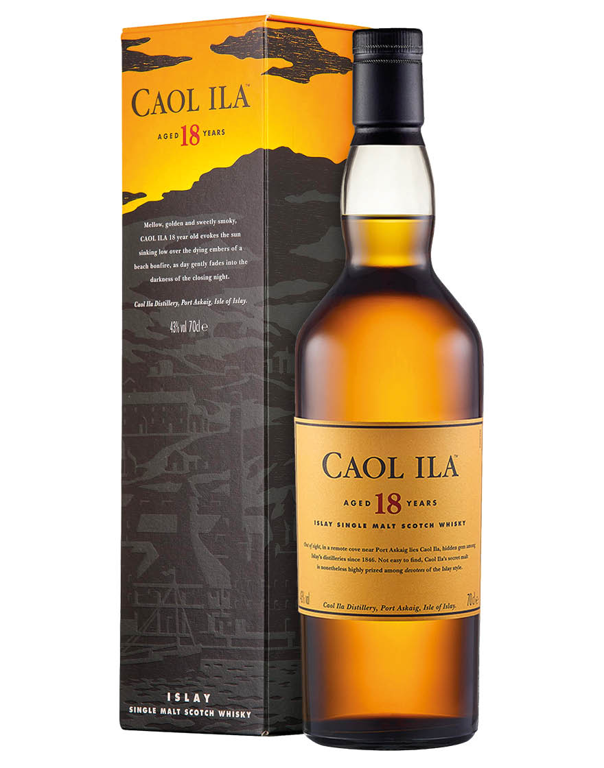 Islay Single Malt Scotch Whisky Aged 18 Years Caol Ila 0,75 ℓ, En Étui
