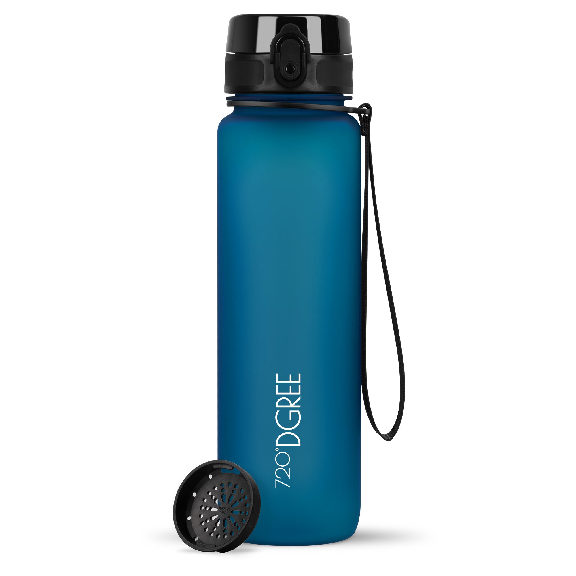 720°DGREE Trinkflasche uberBottle Sportflasche 500 ml, 650 ml, 1 liter, 1,5 l mit Früchtesieb, Wasserflasche auslaufsicher für Schule, Outdoor, Sport und Fahrrad