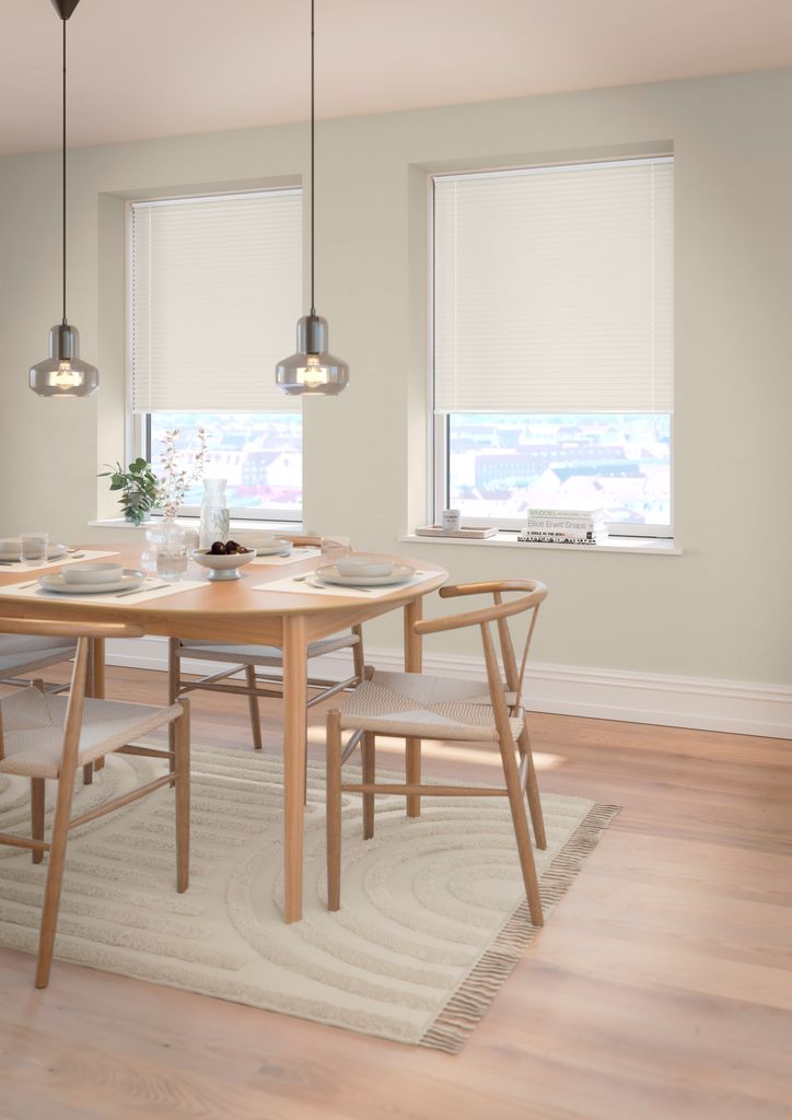HVEN Cortina plissada à prova de luz HVEN 60x130cm superior/inferior branco