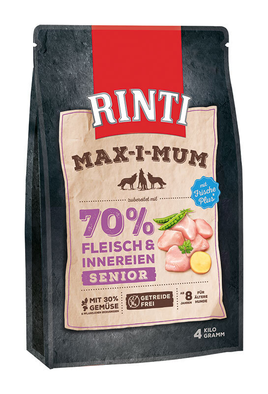 RINTI Hundetrockenfutter RINTI MAX-I-MUM Senior Huhn 4 kg
