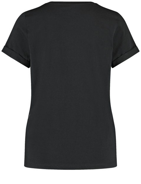 T-Shirt aus Baumwolle mit Ziersteinchen