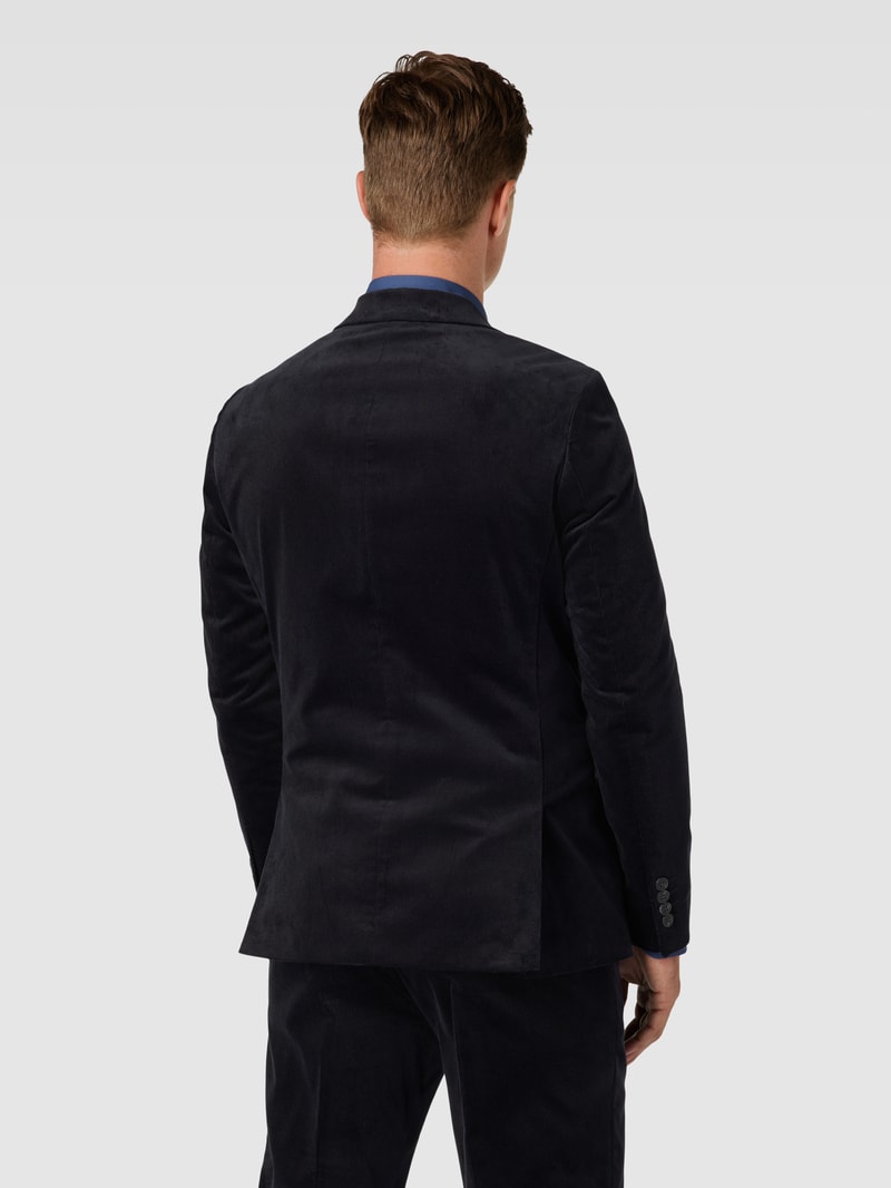 Slim Fit Anzug mit Strukturmuster Modell 'BOE' in dunkelblau
