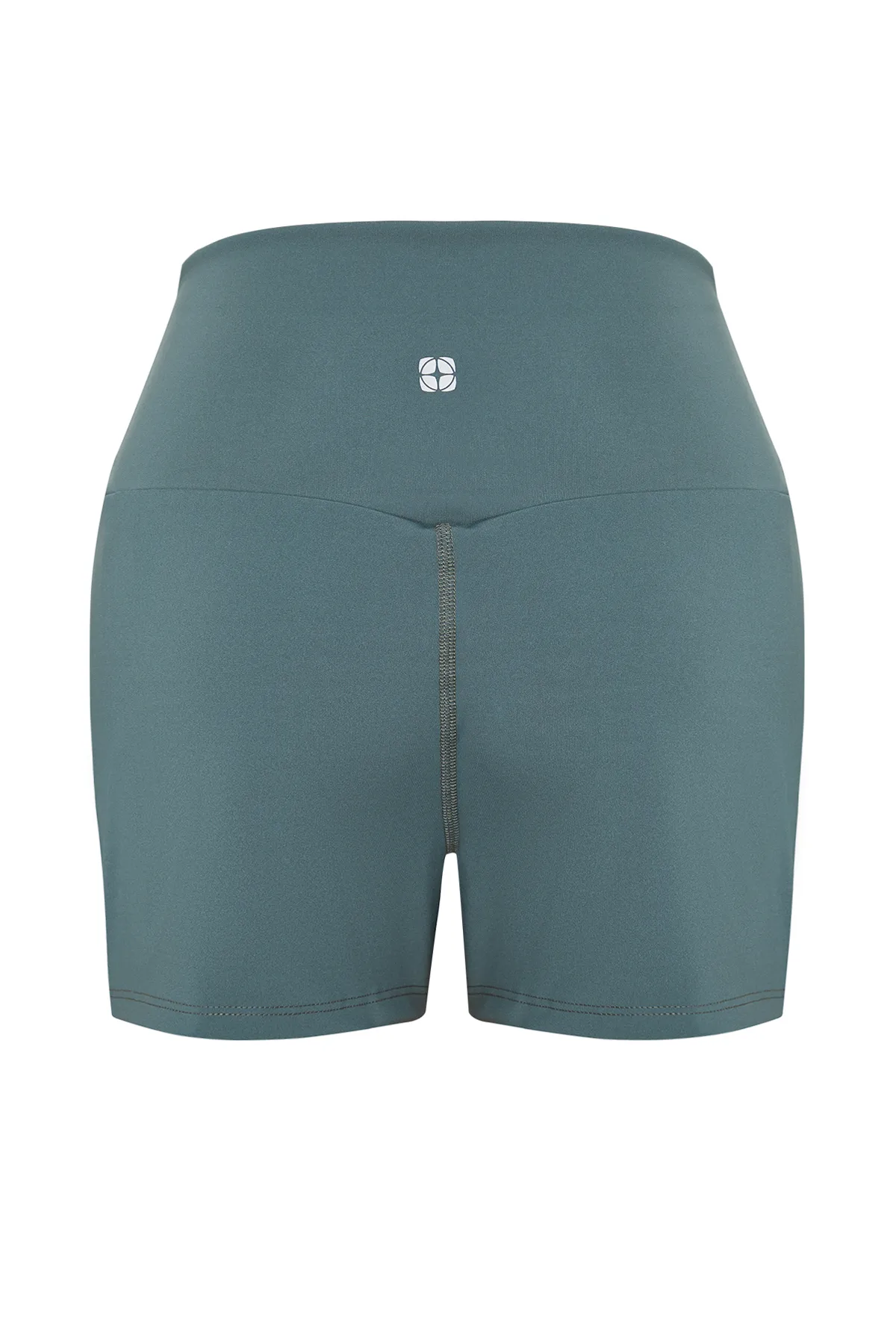 Trendyol Collection  Khakifarbene, gerüschte Restorer-Reflektor-Print-Sportshorts/kurze Leggings aus Strick mit lockerer Passform THMSS24TY00004