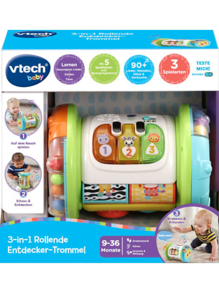 vtech Musikspielzeug 3-in-1 Rollende Entdecker-Trommel - 9 Monate - 3 Jahre günstig kaufen onesize