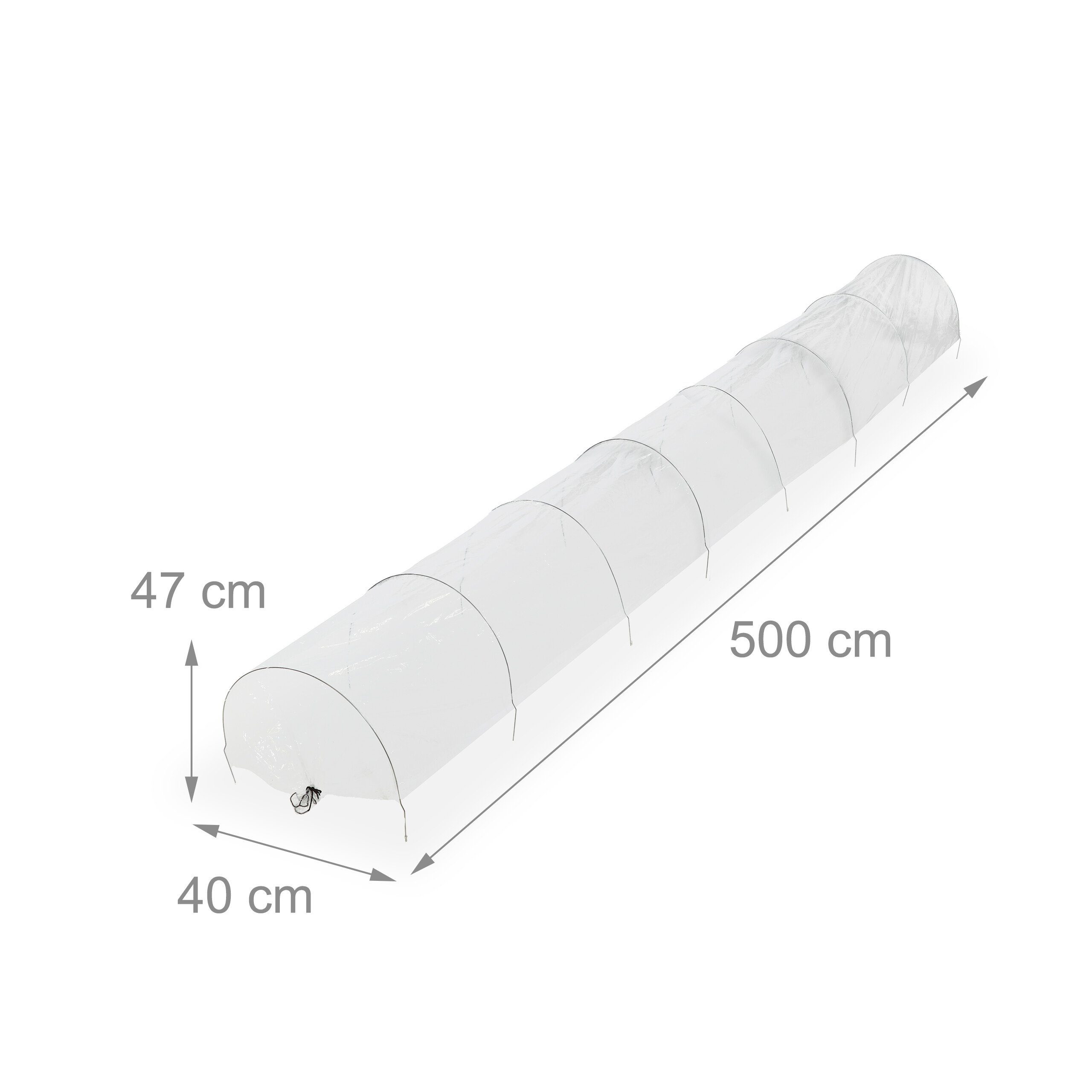 relaxdays Pflanztunnel Folientunnel PVC 5 m