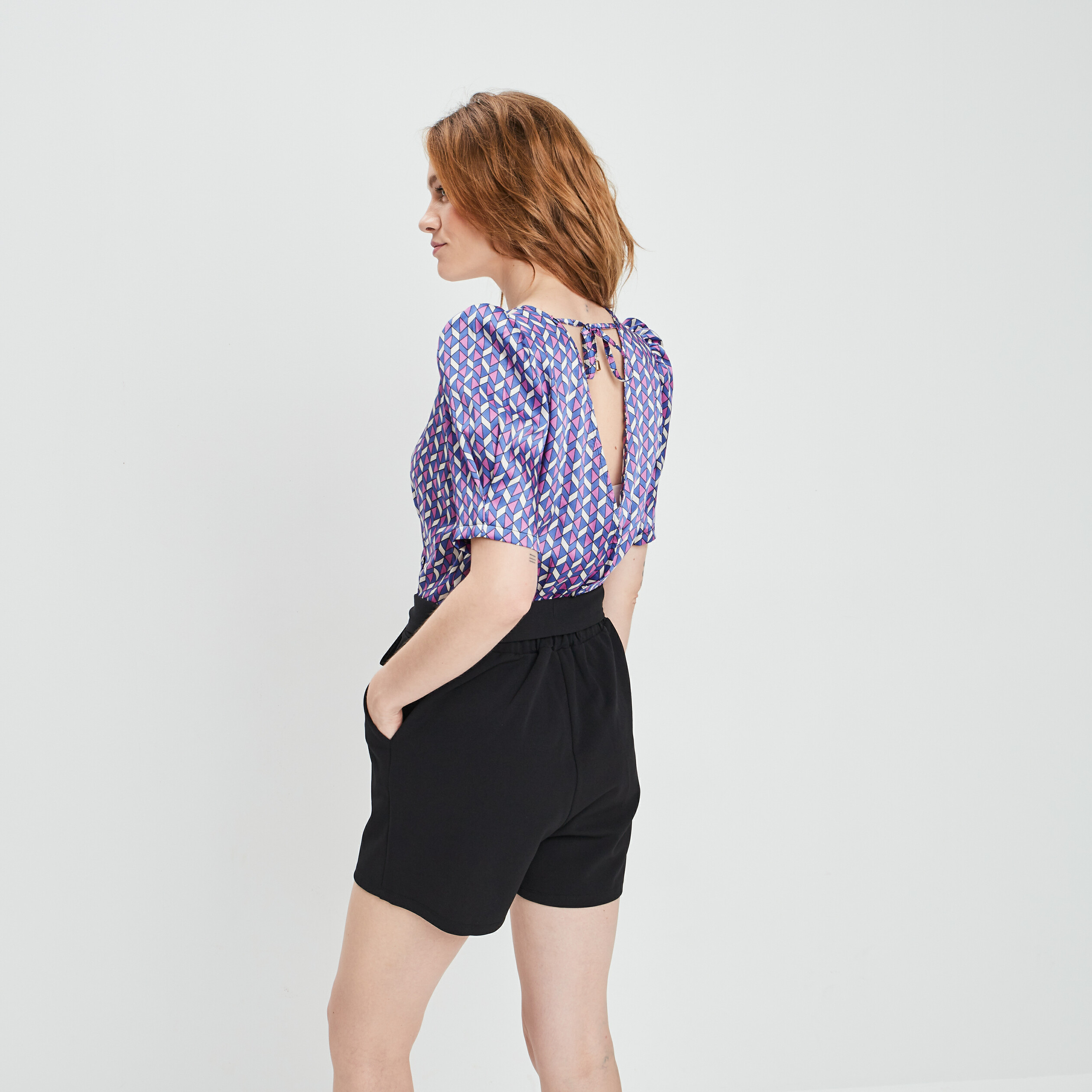Combishort effet 2-en-1 violet femme | La Halle