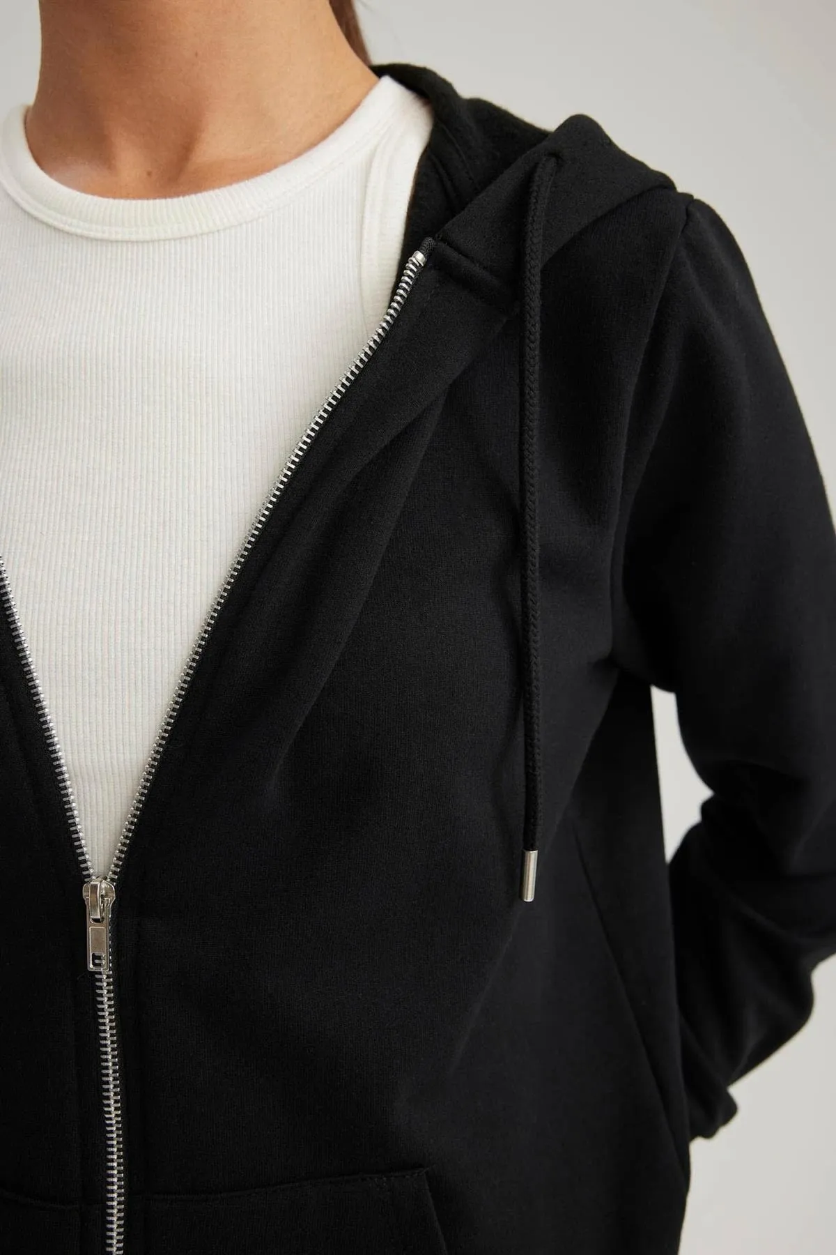 DeFacto  Sweatshirt mit Kapuze und normaler Passform – mit Reißverschluss Y1502az23au