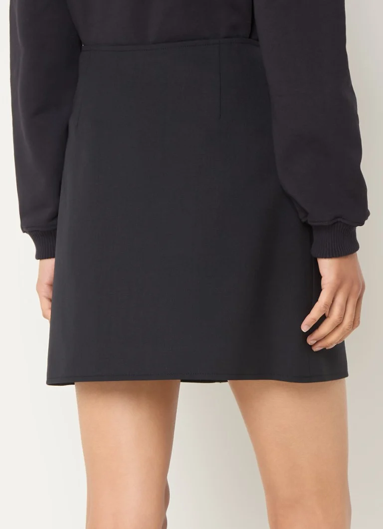 Claudie Pierlot  Sixties minirok in wolblend met opgestikte zakken