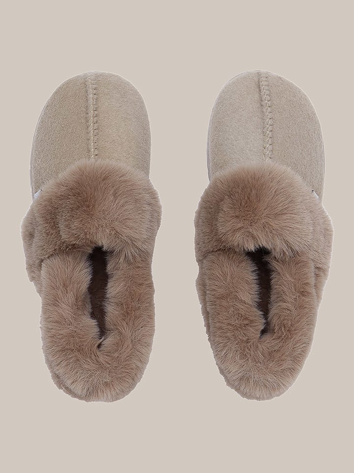 ESOTIQ Hausschuhe in Taupe günstig kaufen