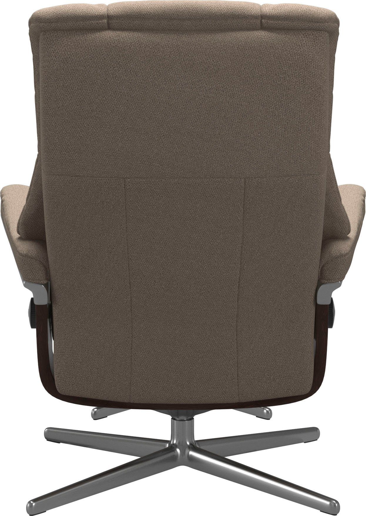 Stressless® Relaxsessel Mayfair (Set, Relaxsessel mit Hocker), mit Hocker, mit Cross Base, Größe S, M & L, Holzakzent Braun