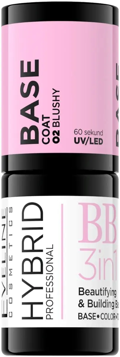 Eveline Hybrid Professional 3-u-1 hibridna baza 02 Blushy