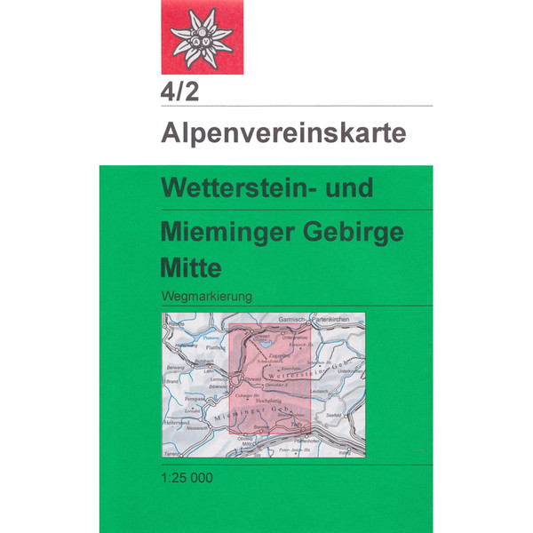 DAV 4/2 WETTERSTEIN/MIEMINGER MITTE 1:25.000 - Wanderkarte