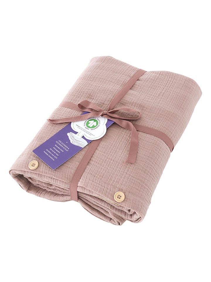 Träumeland 2tlg. Musselin-Bettwäsche-Set in Rosa günstig kaufen