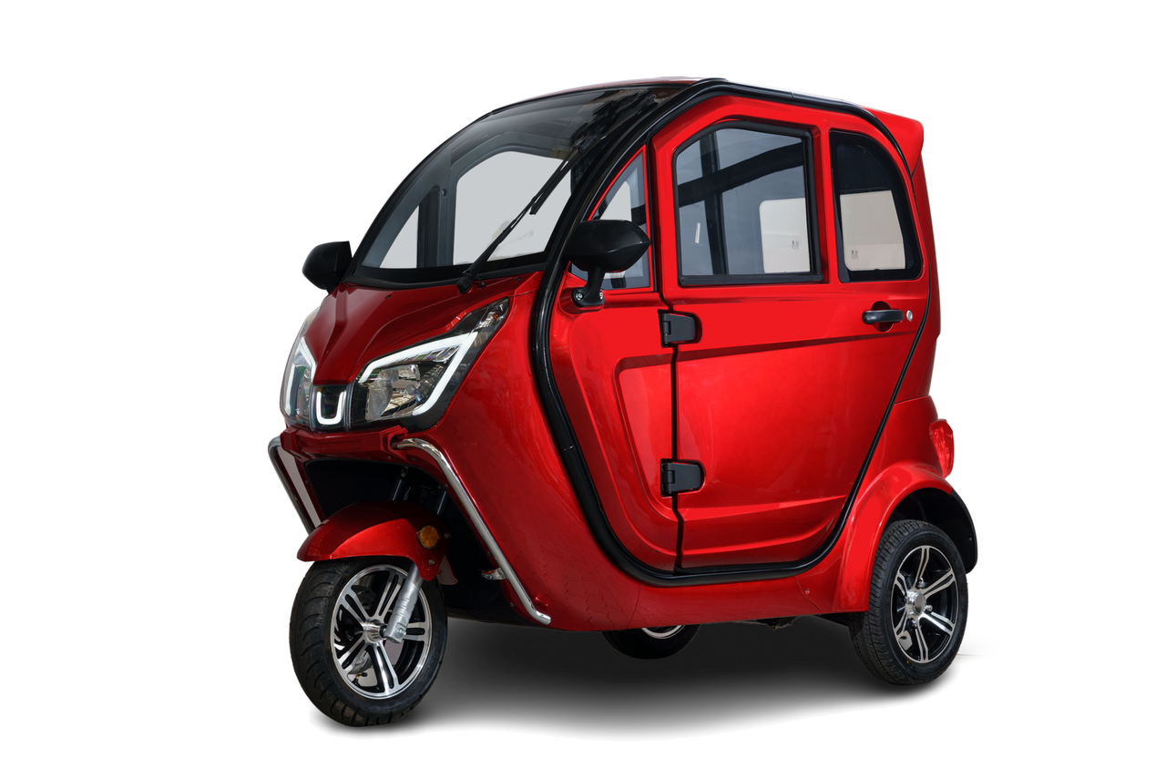 Stormborn Y8 GT Kabinenroller – 3 kW, Li-Ion-Akku, 45 km/h, rotmetallic