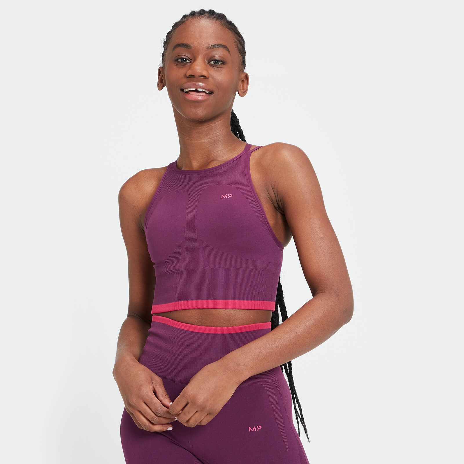 Brassière de sport sans coutures MP Adapt pour femmes – Violet foncé