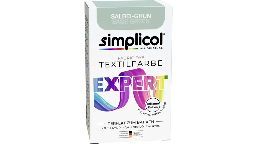 simplicol Textilfarbe Expert Salbei-Grün 150 g