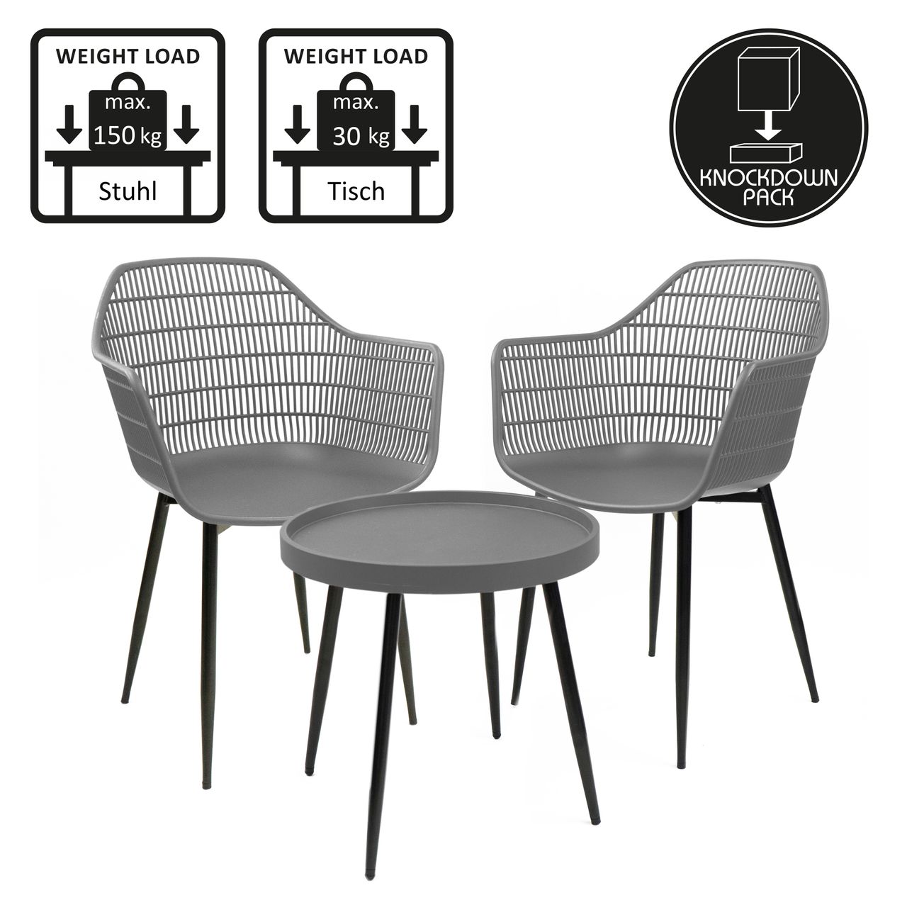 NOOR Living Stilvolle Outdoor-Sitzgruppe