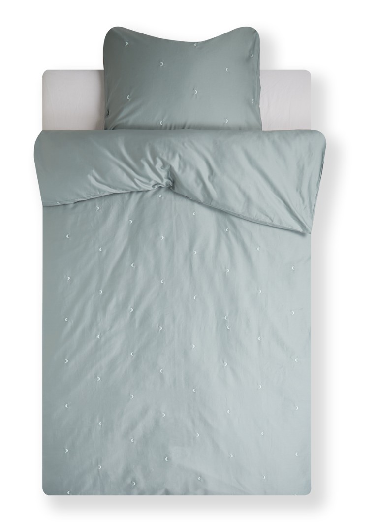 Set de lenjerie de pat Yumeko din satin de bumbac organic cu 300 de fire - cu fețe de pernă incluse.