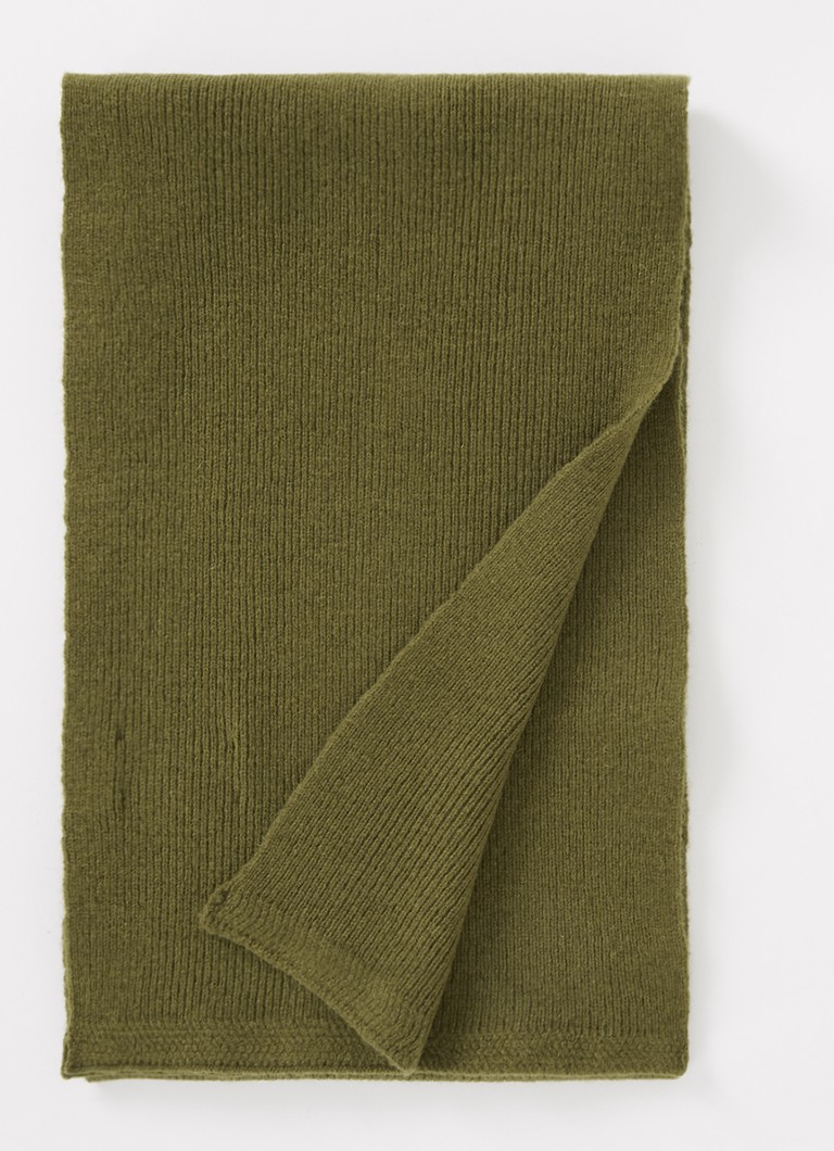 Lyle & Scott Rib knitted scarf in wool blend 195 x 30 cm