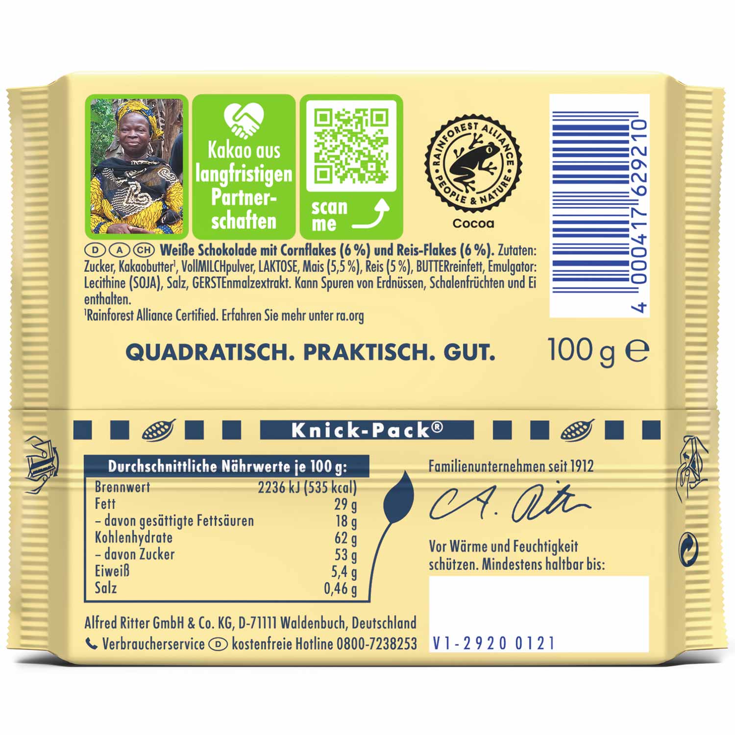 Ritter Sport Weisse Crisp 100g