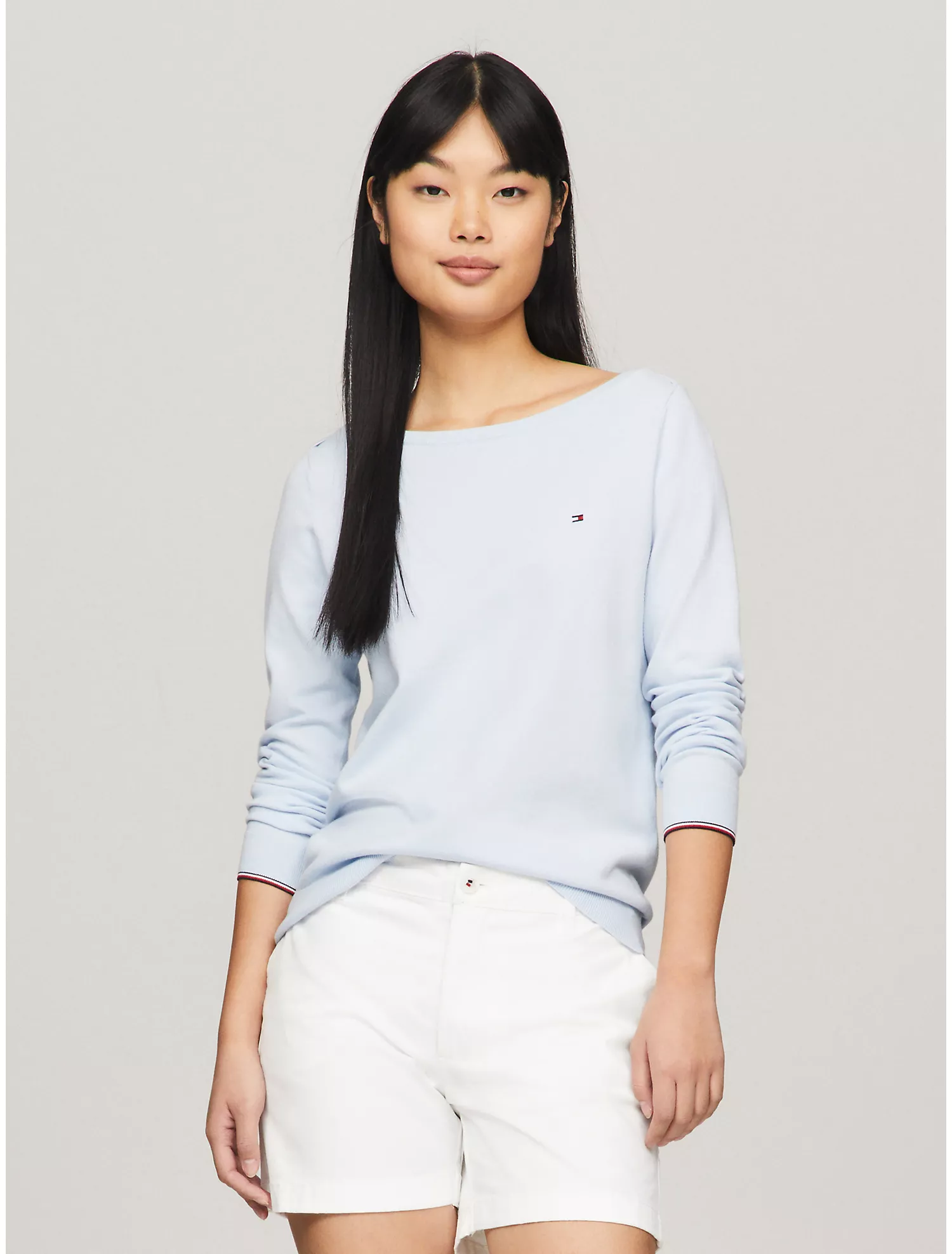 Solid Boatneck Sweater